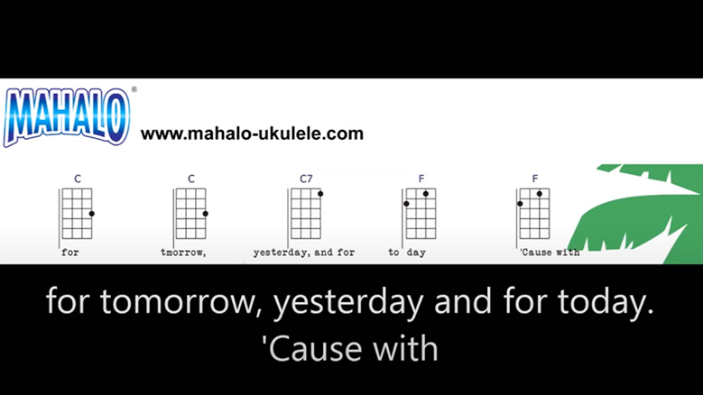 Mahalo - the song for your uke