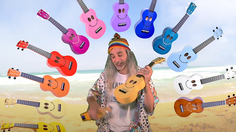 Mahalo Smiley Face ukulele add on