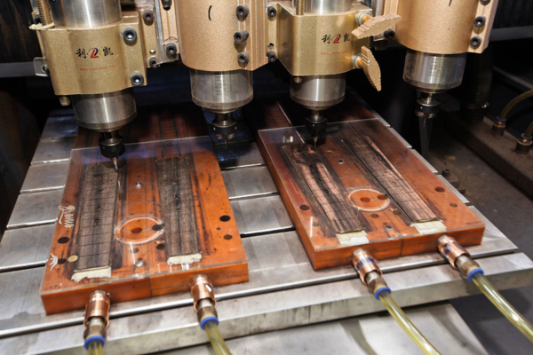 CNC Machine Cutting Fret Slots
